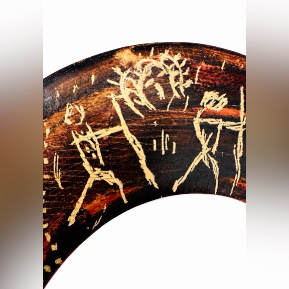 Vintage Australian Aboriginal Style
Wooden Boomerang Tribal Wall
Decor - Picture 2 of 7